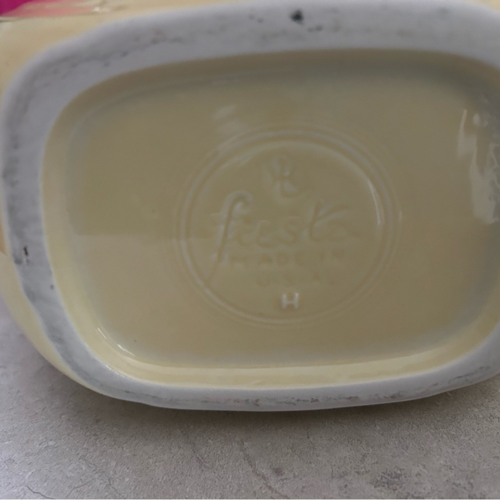 Fiesta Cream Ceramic Pitcher - Picture 3 of 4